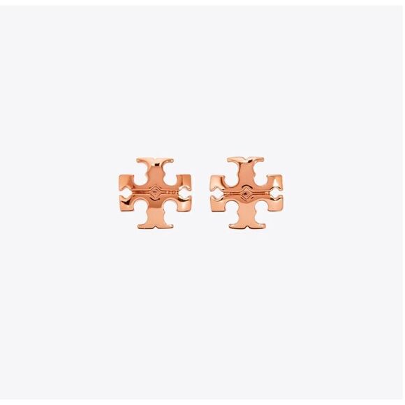 NWOT Tory Burch Rose Gold Kira Curved Stud Earring’s - Picture 1 of 5
